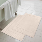 Superior Leo Cotton Modern Absorbent Heavy Washable Bath Mat Set of 2