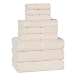 Superior Mile Smart Twist Viscose Cotton Blend Solid 9 Piece Towel Set
