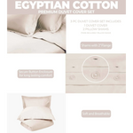 400 Thread Count Egyptian Cotton Solid Duvet Cover