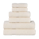 Superior 6 Piece Cotton Eco-Friendly Soft Absorbent Towel Set