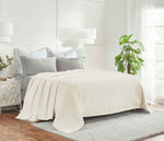 Superior Milan Cotton Textured Striped Lightweight Woven Blanket
