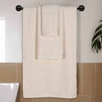 Superior Chevron Zero Twist Cotton Jacuqard 3 Piece Towel Set