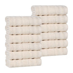 Mika Smart Twist Viscose Cotton Blend Face Towels Washcloths Set of 12