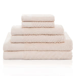 6 Piece Egyptian Cotton Basketweave Towel Set