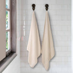 Chevron Zero Twist Solid Jacquard Cotton Bath Sheet Set of 2