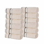 12-Piece Egyptian Giza Cotton Plush Towel Set