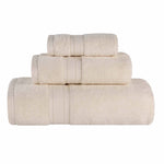 Superior Chevron Zero Twist Cotton Absorbent Solid 3 Piece Towel Set