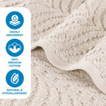 Superior Chevron Zero Twist Cotton Jacuqard 3 Piece Towel Set