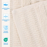Mika Smart Twist Viscose Cotton Blend Ribbed Bath Sheets, Set of 2