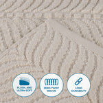 Superior Chevron Zero Twist Solid Jacquard Cotton Washcloth Set of 12