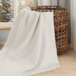 Superior Milan Cotton Textured Striped Lightweight Woven Blanket