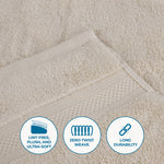 6 Piece Towel Set Zero Twist Cotton Chevron Jacquard Towels