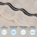 Superior Zero Twist Cotton Solid & Jacquard Floral Hand Towel Set of 6