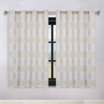 Ribbon Trellis Washable Room Darkening Blackout Curtains, Set of 2