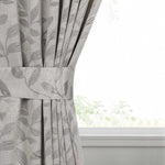 Blackout Window Curtains Leaves Pattern Room Darkening Set of 2