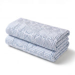 Jasper Cotton Geometric Jacquard Plush Bath Towel Set 2-Piece