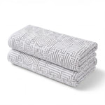 Jasper Cotton Geometric Jacquard Plush Bath Towel Set 2-Piece