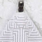 Jasper Cotton Geometric Jacquard Plush Bath Towel Set 2-Piece