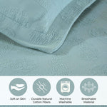 Paisley Cotton Bedspread Set Lightweight Jacquard Matelassé 3-Piece