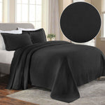 Paisley Cotton Bedspread Set Lightweight Jacquard Matelassé 3-Piece