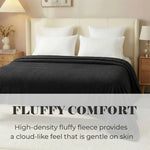 Kacey Ribbed Fluffy Fleece Blanket - Plush Striped Textured Throw