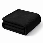Kacey Ribbed Fluffy Fleece Blanket - Plush Striped Textured Throw