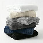 Kacey Ribbed Fluffy Fleece Blanket - Plush Striped Textured Throw