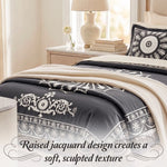 Superior Kymbal Cotton Blend Woven Medallion Jacquard Bedspread Set