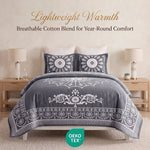 Superior Kymbal Cotton Blend Woven Medallion Jacquard Bedspread Set