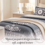 Superior Kymbal Cotton Blend Woven Medallion Jacquard Bedspread Set