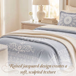 Superior Kymbal Cotton Blend Woven Medallion Jacquard Bedspread Set