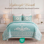 Superior Kymbal Cotton Blend Woven Medallion Jacquard Bedspread Set