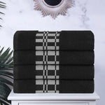 Superior Larissa Cotton Geometric Border Bath Towel Set of 4