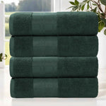 Superior Larissa Cotton Geometric Border Bath Towel Set of 4