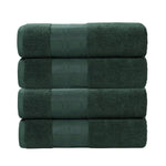 Superior Larissa Cotton Geometric Border Bath Towel Set of 4