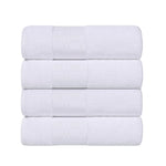 Superior Larissa Cotton Geometric Border Bath Towel Set of 4