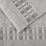 Superior Larissa Cotton Geometric Border 8 Piece Towel Set