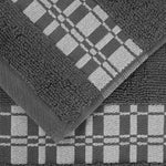 Superior Larissa Cotton Geometric Border 3 Piece Towel Set
