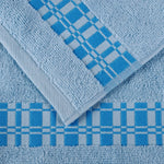 Superior Larissa Cotton Geometric Border Bath Towel Set of 4