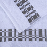 Superior Larissa Cotton Geometric Border 6 Piece Towel Set