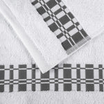 Superior Larissa Cotton Geometric Border 8 Piece Towel Set
