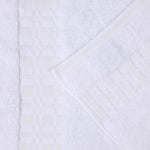 Superior Larissa Cotton Geometric Border Bath Towel Set of 4