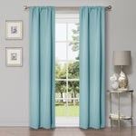 Blackout Window Curtains Solid Room Darkening Washable Set of 2