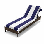 Superior Cabana Striped Cotton Chaise Lounge Chair Cover Set