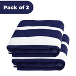 Superior Cabana Striped Cotton Chaise Lounge Chair Cover Set