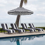 Superior Cabana Striped Cotton Chaise Lounge Chair Cover Set