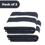 Superior Cabana Striped Cotton Chaise Lounge Chair Cover Set