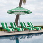 Superior Cabana Striped Cotton Chaise Lounge Chair Cover Set
