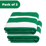 Superior Cabana Striped Cotton Chaise Lounge Chair Cover Set