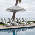 Superior Cabana Striped Cotton Chaise Lounge Chair Cover Set